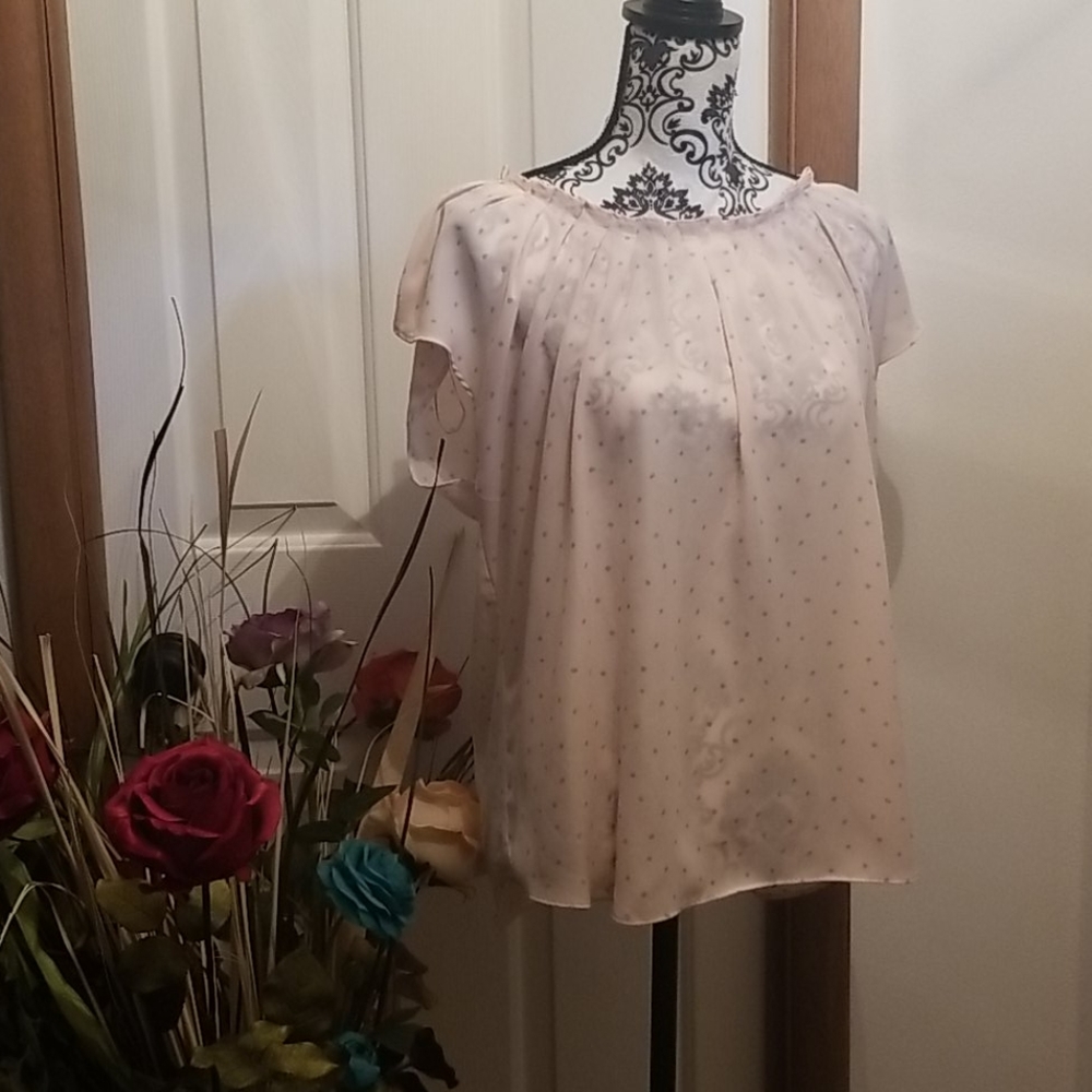 LC Lauren Conrad Capped Sleeve Blouse